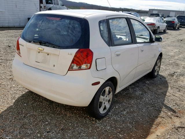 KL1TD66657B759376 - 2007 CHEVROLET AVEO BASE თეთრი ფოტო 4