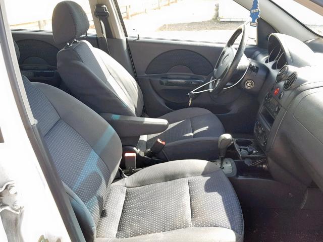 KL1TD66657B759376 - 2007 CHEVROLET AVEO BASE თეთრი ფოტო 5