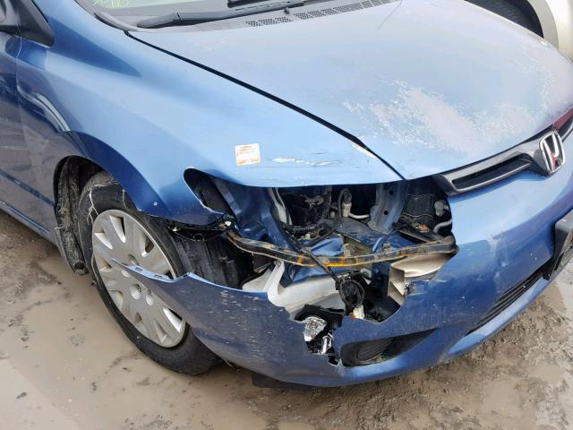 2HGFG11306H006598 - 2006 HONDA CIVIC DX V BLUE photo 9