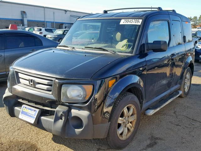 5J6YH287X7L010434 - 2007 HONDA ELEMENT EX BLACK photo 2