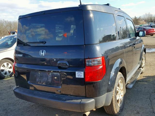 5J6YH287X7L010434 - 2007 HONDA ELEMENT EX BLACK photo 4