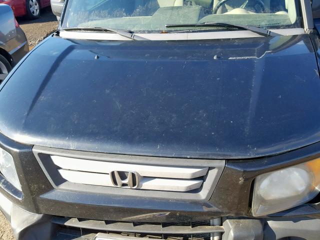 5J6YH287X7L010434 - 2007 HONDA ELEMENT EX BLACK photo 7