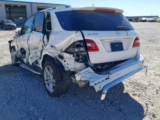 4JGDA5JB6FA570630 - 2015 MERCEDES-BENZ ML 350 WHITE photo 3