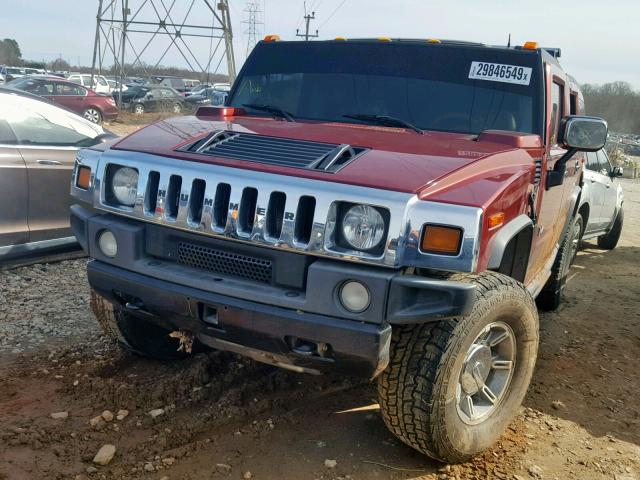 5GRGN23U74H107188 - 2004 HUMMER H2 BURGUNDY photo 2