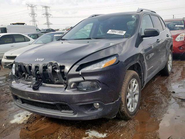 1C4PJLCB9EW244826 - 2014 JEEP CHEROKEE L GRAY photo 2