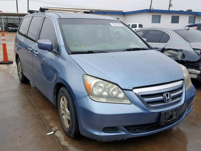 5FNRL38746B080785 - 2006 HONDA ODYSSEY EX BLUE photo 1