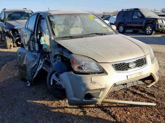 KNADH4A34A6646986 - 2010 KIA RIO LX TAN photo 1