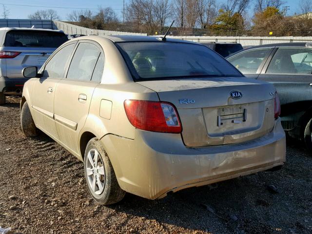 KNADH4A34A6646986 - 2010 KIA RIO LX TAN photo 3