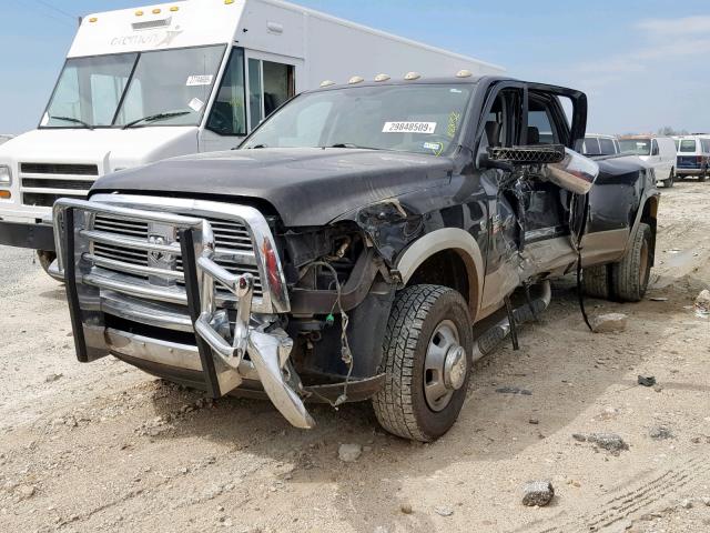 3D73Y4CL3AG143689 - 2010 DODGE RAM 3500 BLACK photo 2