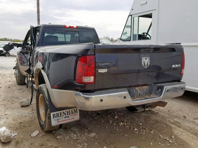 3D73Y4CL3AG143689 - 2010 DODGE RAM 3500 BLACK photo 3