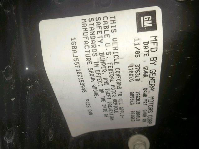 1G8AJ55F16Z153948 - 2006 SATURN ION LEVEL GRAY photo 10