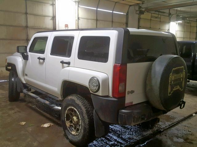 5GTDN13EX78244615 - 2007 HUMMER H3 WHITE photo 3