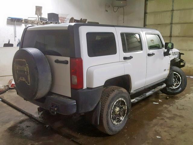 5GTDN13EX78244615 - 2007 HUMMER H3 WHITE photo 4