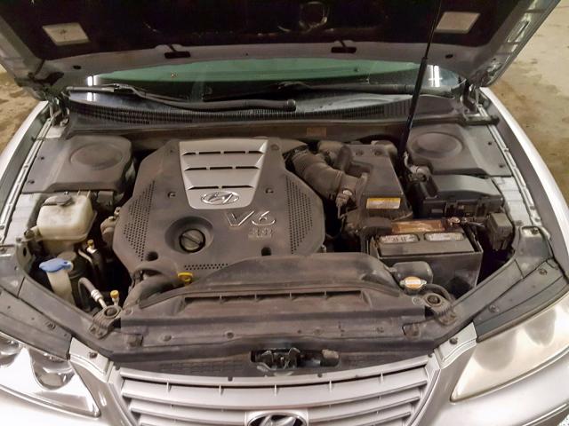 KMHFC46F76A054947 - 2006 HYUNDAI AZERA SE SILVER photo 7