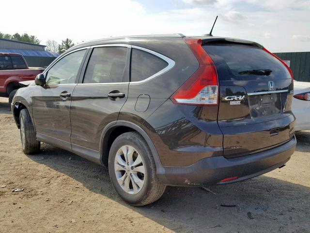 5J6RM4H72DL014307 - 2013 HONDA CR-V EXL BROWN photo 3