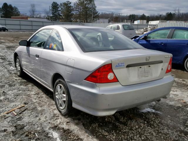 1HGEM22185L051085 - 2005 HONDA CIVIC DX V SILVER photo 3