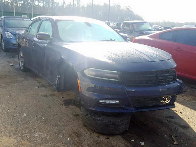 2C3CDXHG8FH870163 - 2015 DODGE CHARGER SX BLUE photo 1