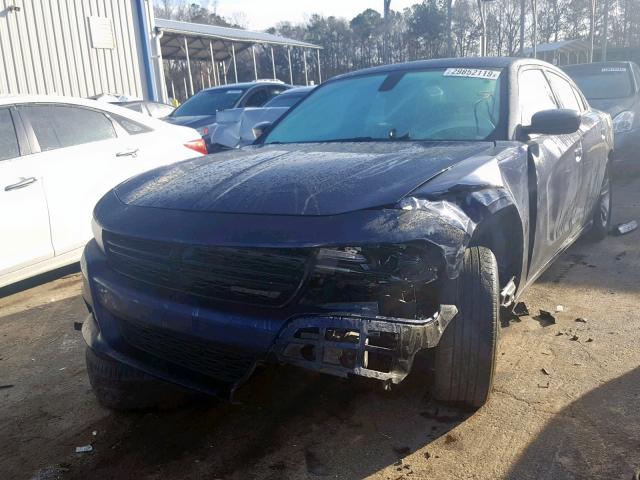 2C3CDXHG8FH870163 - 2015 DODGE CHARGER SX BLUE photo 2