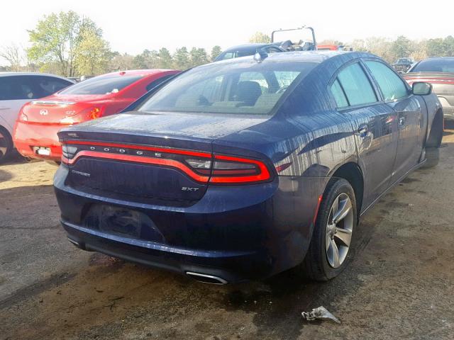 2C3CDXHG8FH870163 - 2015 DODGE CHARGER SX BLUE photo 4