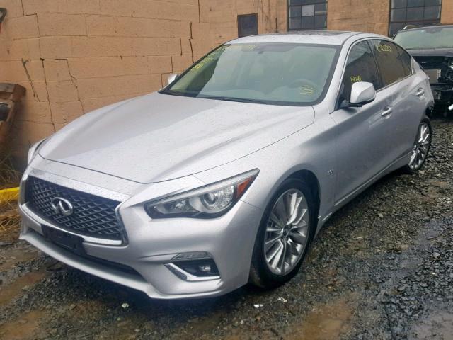 JN1EV7AR4JM438479 - 2018 INFINITI Q50 LUXE SILVER photo 2