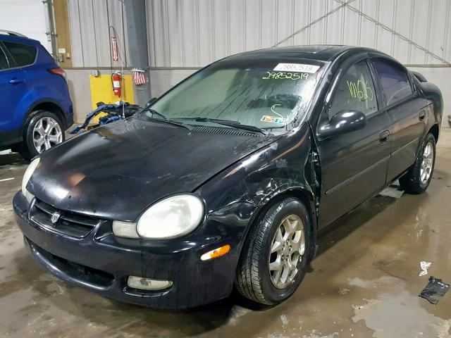 1B3ES56C02D626076 - 2002 DODGE NEON ES BLACK photo 2