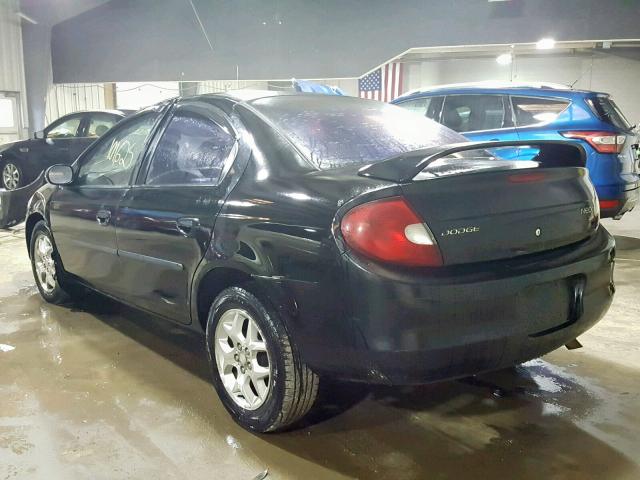 1B3ES56C02D626076 - 2002 DODGE NEON ES BLACK photo 3