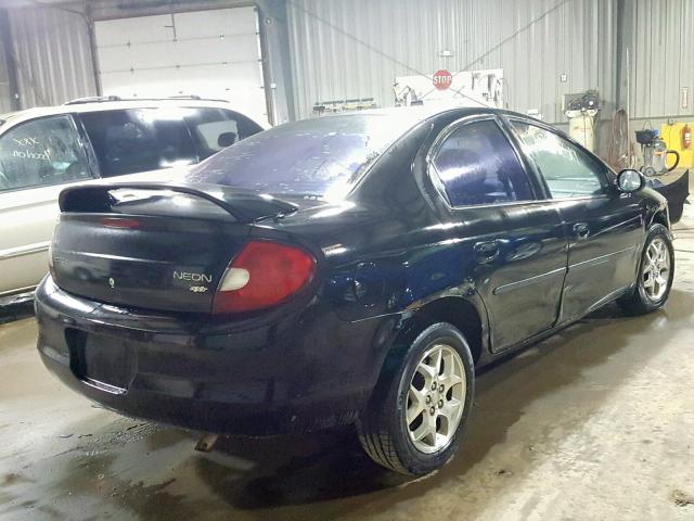 1B3ES56C02D626076 - 2002 DODGE NEON ES BLACK photo 4