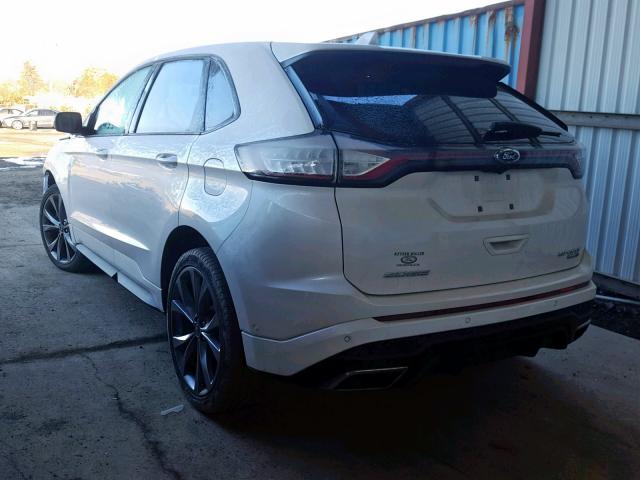 2FMPK4AP9HBB66387 - 2017 FORD EDGE SPORT WHITE photo 3