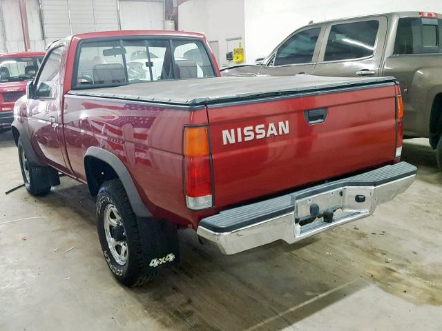 1N6SD11Y2PC391858 - 1993 NISSAN TRUCK SHOR RED photo 3