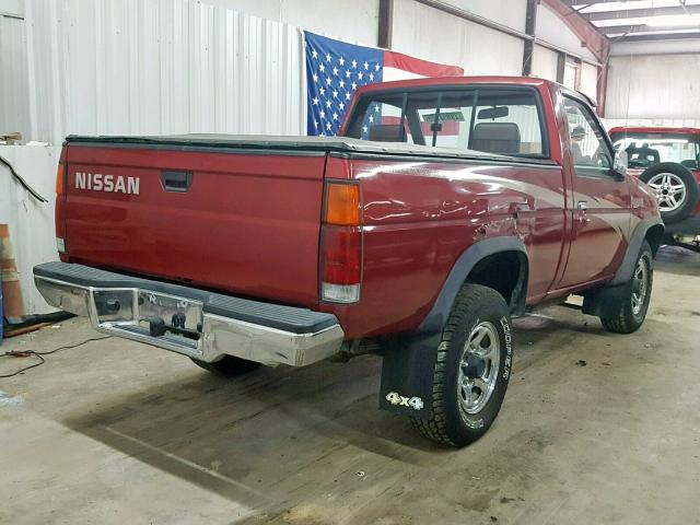 1N6SD11Y2PC391858 - 1993 NISSAN TRUCK SHOR RED photo 4