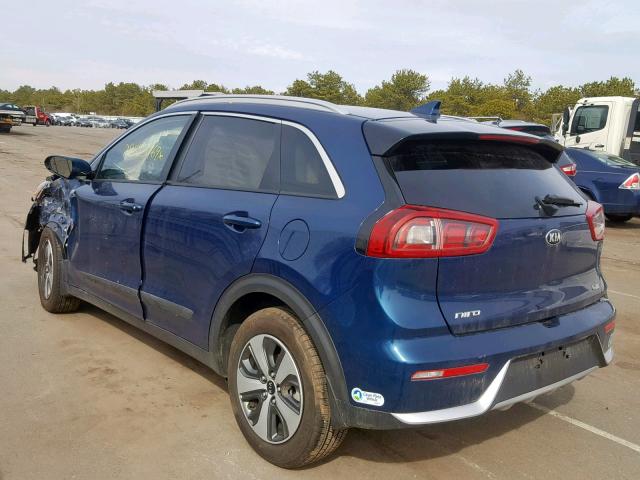 KNDCC3LC9H5090484 - 2017 KIA NIRO EX BLUE photo 3