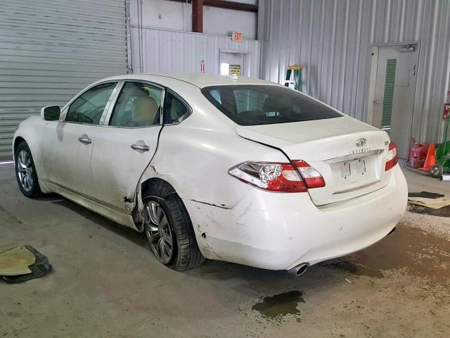 JN1BY1ARXDM604581 - 2013 INFINITI M37 X WHITE photo 3