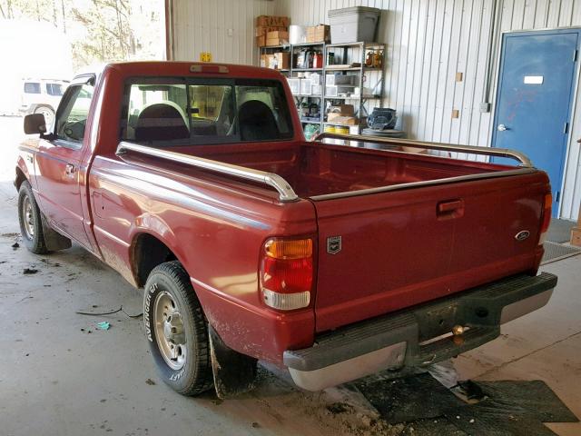 1FTYR10U5WUD04721 - 1998 FORD RANGER BURGUNDY photo 3