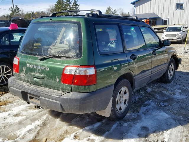 JF1SF63572H751057 - 2002 SUBARU FORESTER L GREEN photo 4