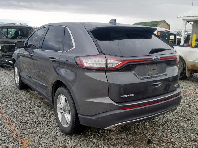 2FMTK4J85FBC02077 - 2015 FORD EDGE SEL CHARCOAL photo 3