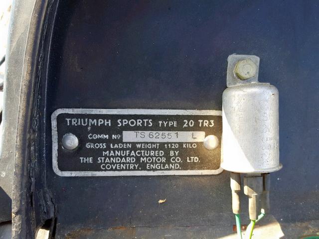 TS62551L - 1960 TRIUMPH CAR TR3 BLUE photo 10