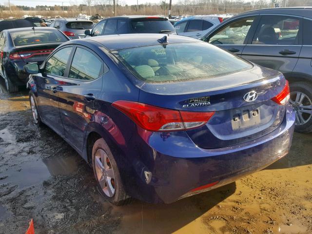 5NPDH4AE1CH096983 - 2012 HYUNDAI ELANTRA BLUE photo 3