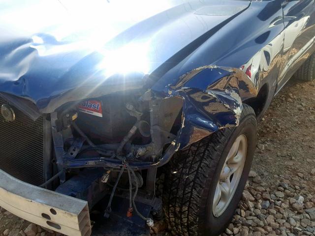 JTEGD21A650121382 - 2005 TOYOTA HIGHLANDER BLUE photo 9