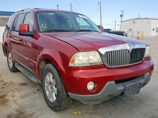 5LMEU68H85ZJ13679 - 2005 LINCOLN AVIATOR 勃艮第红 照片 1