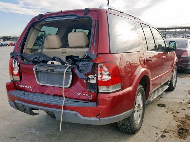 5LMEU68H85ZJ13679 - 2005 LINCOLN AVIATOR 勃艮第红 照片 4