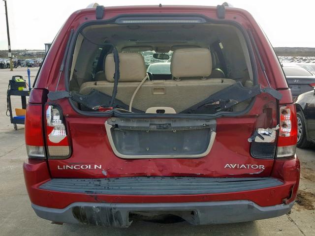 5LMEU68H85ZJ13679 - 2005 LINCOLN AVIATOR 勃艮第红 照片 9