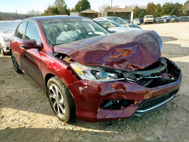 1HGCR2F86HA189403 - 2017 HONDA ACCORD EXL BURGUNDY photo 1