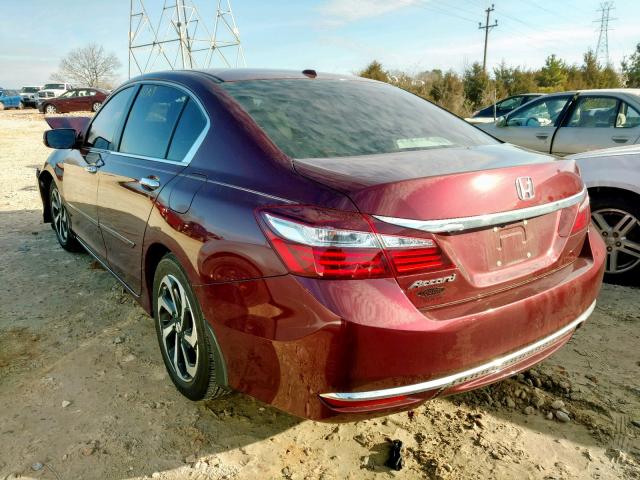 1HGCR2F86HA189403 - 2017 HONDA ACCORD EXL BURGUNDY photo 3