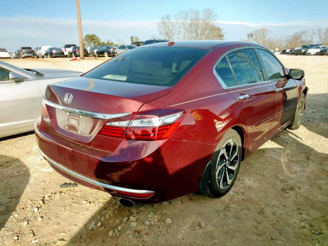 1HGCR2F86HA189403 - 2017 HONDA ACCORD EXL BURGUNDY photo 4