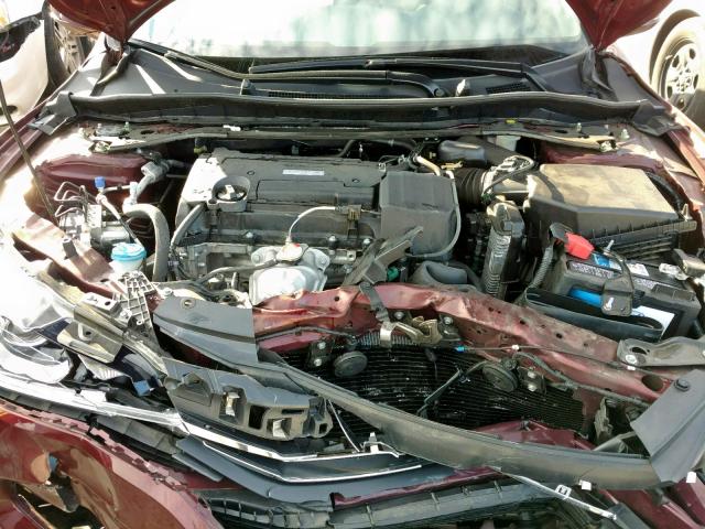 1HGCR2F86HA189403 - 2017 HONDA ACCORD EXL BURGUNDY photo 7