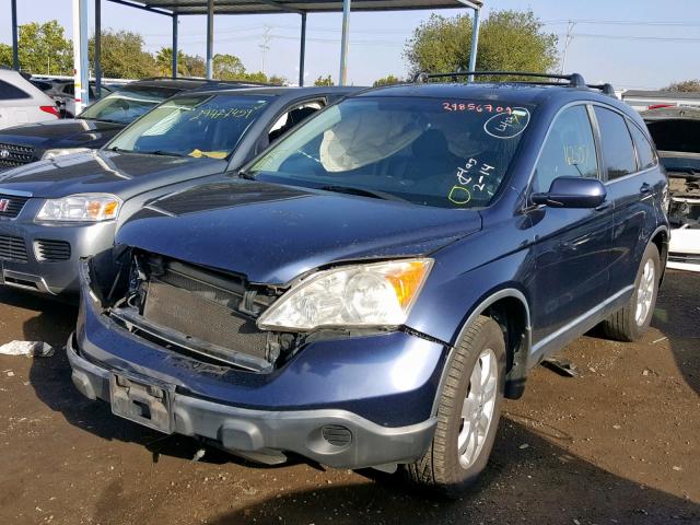 JHLRE38717C076141 - 2007 HONDA CR-V EXL BLUE photo 2