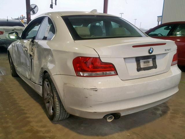 WBAUP7C52DVP24436 - 2013 BMW 128 I WHITE photo 3