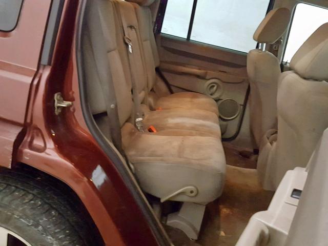 1J8HG48P77C621468 - 2007 JEEP COMMANDER BURGUNDY photo 6
