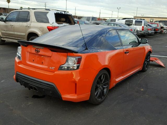JTKJF5C74FJ007585 - 2015 TOYOTA SCION TC ORANGE photo 4