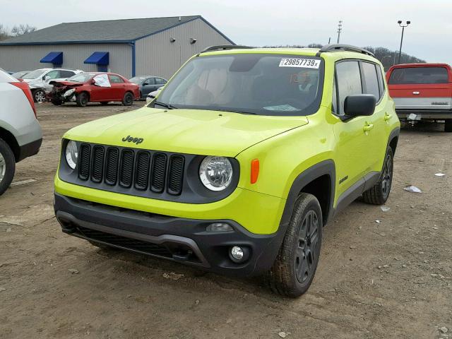 ZACCJBAB5JPH26809 - 2018 JEEP RENEGADE S მწვანე ფოტო 2